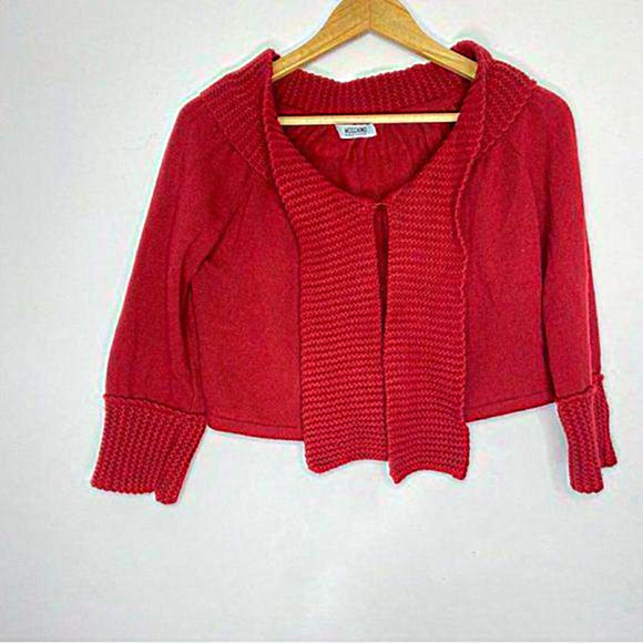Moschino Cheap and Chic Cropped Sweater in‎ Red Women Size 6 - Picture 1 of 6